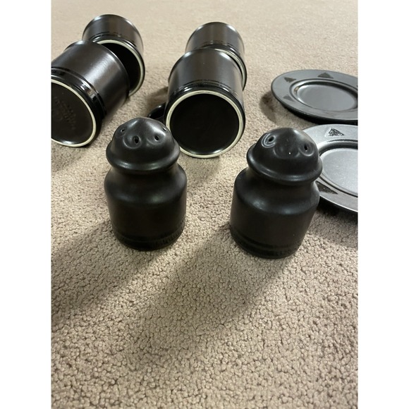 PFALTZGRAFF Midnight Sun Set 4 Cups, 4 Saucers Salt N Pepper Shakers - Picture 2 of 5